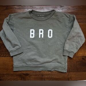 Ford & Wyatt x Little Bipsy “Bro” Green Sweatshirt